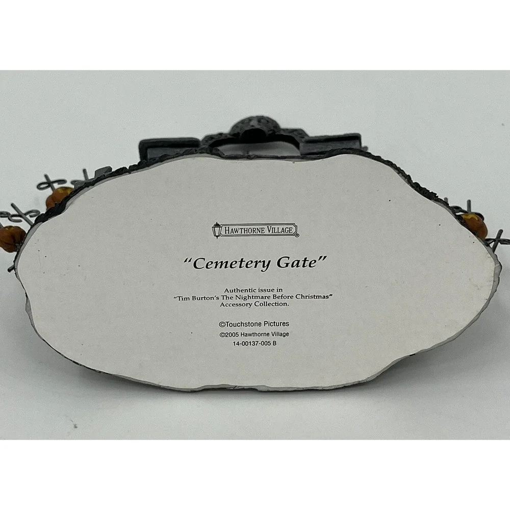Hawthorne Village Nightmare Before Christmas Sally And The Cemetery Gate COA